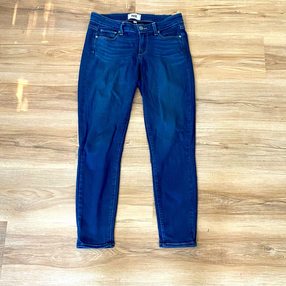 PAIGE Women's Verdugo Crop Blue Jeans